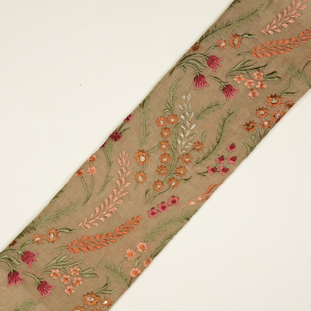 Zumra Jaal on Beige Cotton Silk Embroidered Fabric