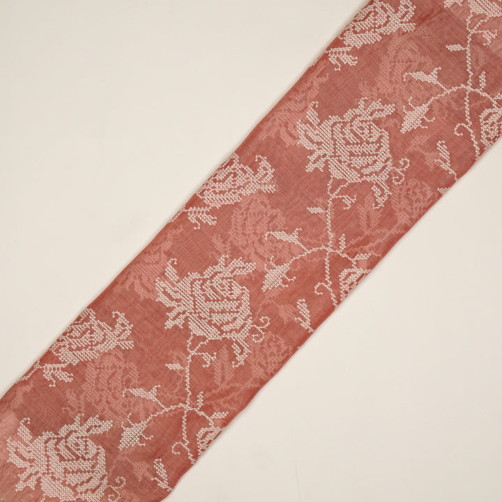 Hansa Jaal on Gajari Cotton Silk Embroidered Fabric