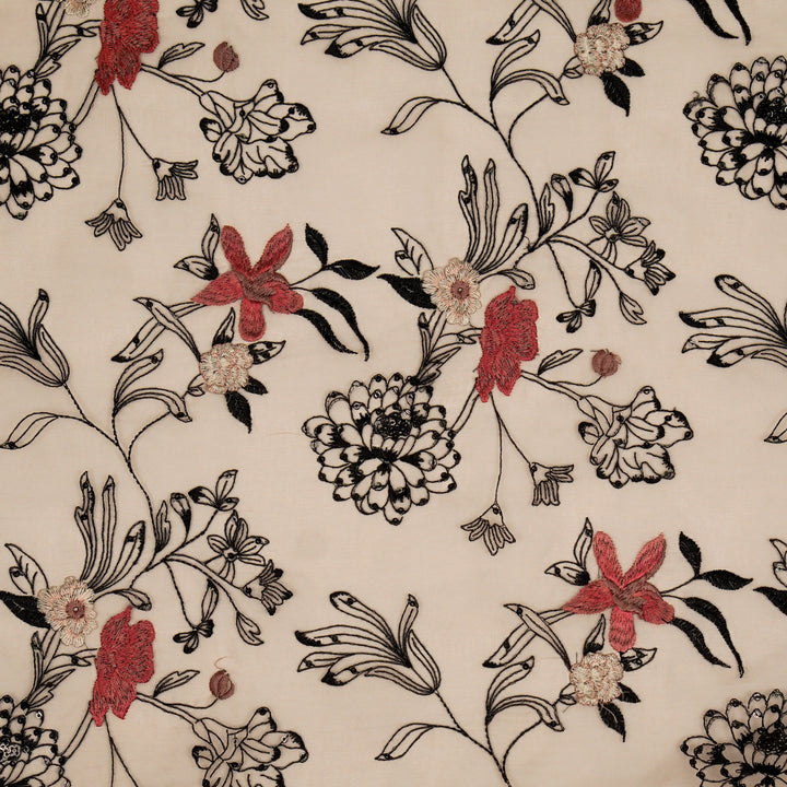 Layla Jaal on Blush Silk Organza Embroidered Fabric