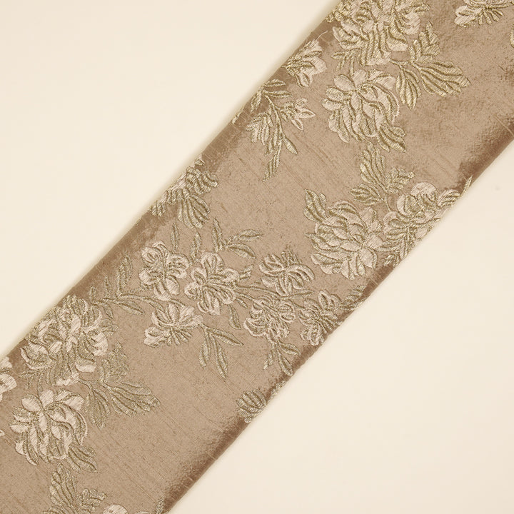 Taruja Jaal on Onion Raw Silk Embroidered Fabric