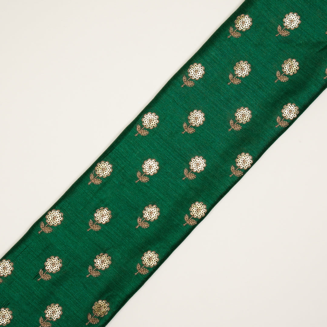 Ratrika Buti on Teal Munga Silk Embroidered Fabric