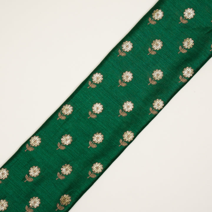 Ratrika Buti on Teal Munga Silk Embroidered Fabric