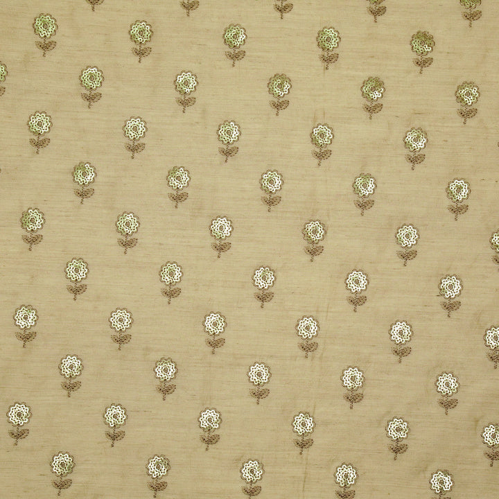 Ratrika Buti on Natural Munga Silk Embroidered Fabric