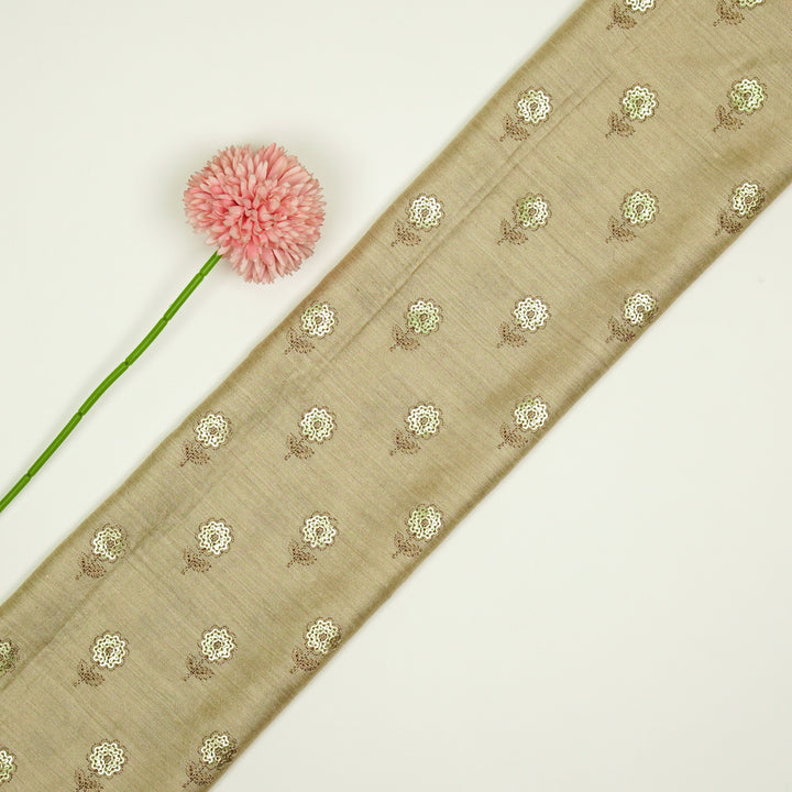 Ratrika Buti on Natural Munga Silk Embroidered Fabric