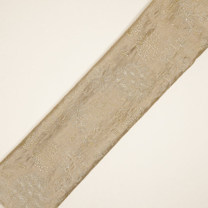 Ranya Jaal on Light Mouse Silk Chanderi Embroidered Fabric