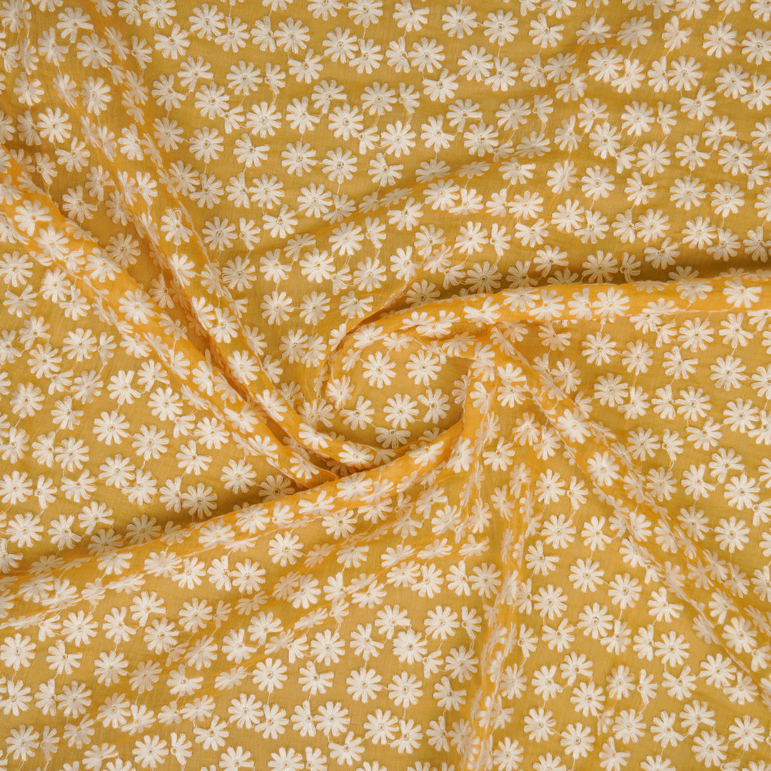 Ruhin Buti on Mango Cotton Silk Embroidered Fabric