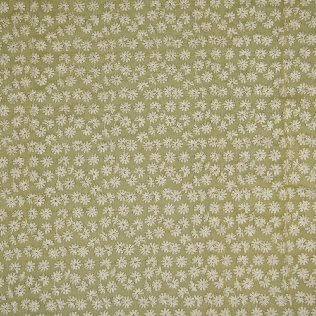 Ruhin Buti on Pista Cotton Silk Embroidered Fabric
