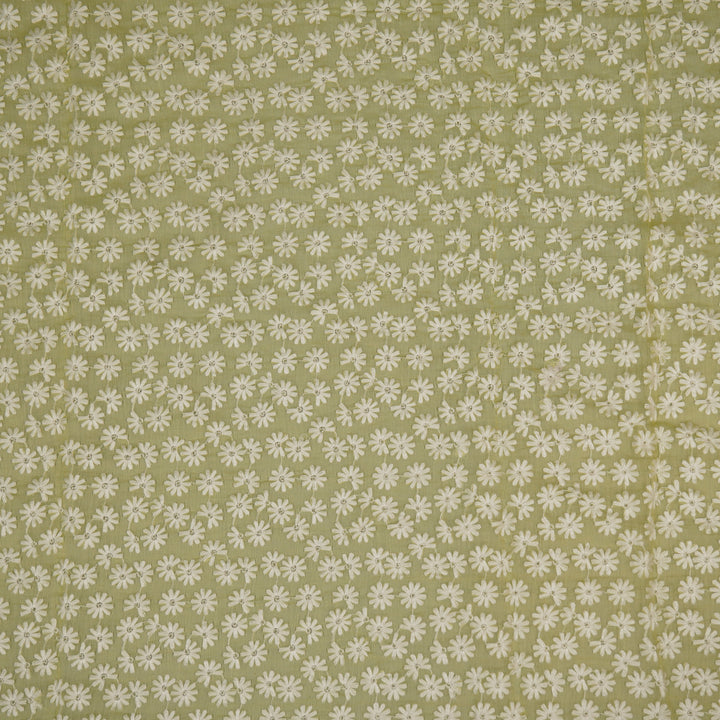 Ruhin Buti on Pista Cotton Silk Embroidered Fabric