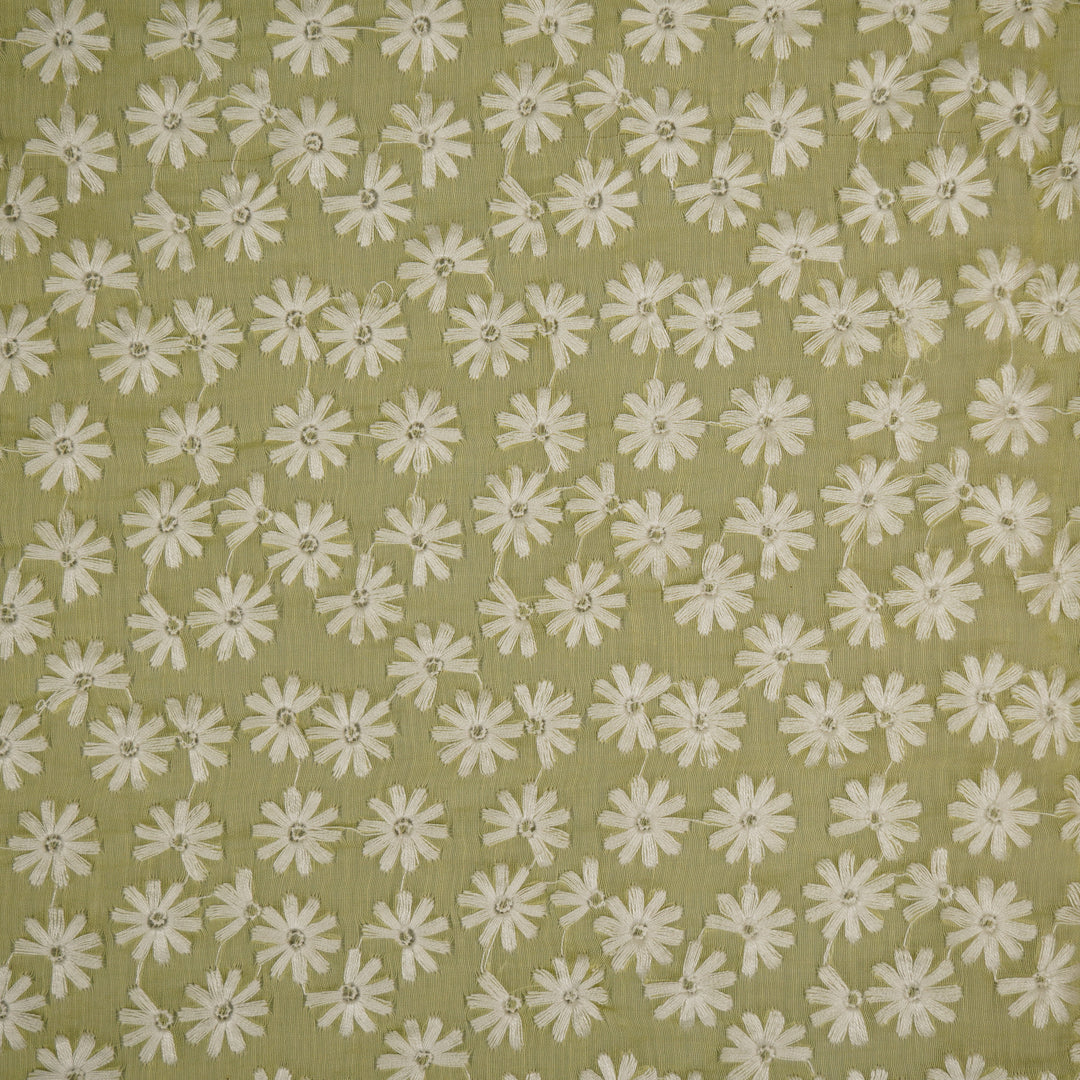 Ruhin Buti on Pista Cotton Silk Embroidered Fabric