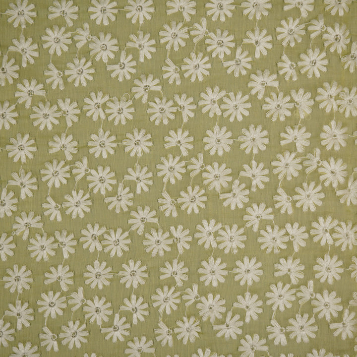 Ruhin Buti on Pista Cotton Silk Embroidered Fabric