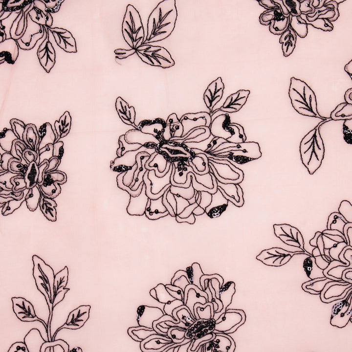 Eshaal Floral Buta On Light Gajari Semi Organza