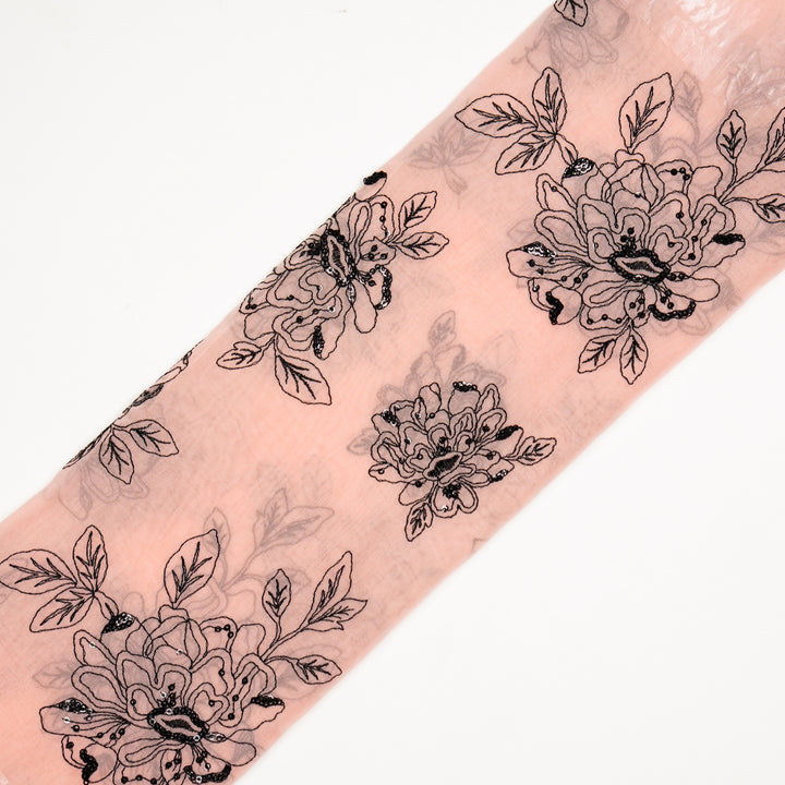 Eshaal Floral Buta On Light Gajari Semi Organza