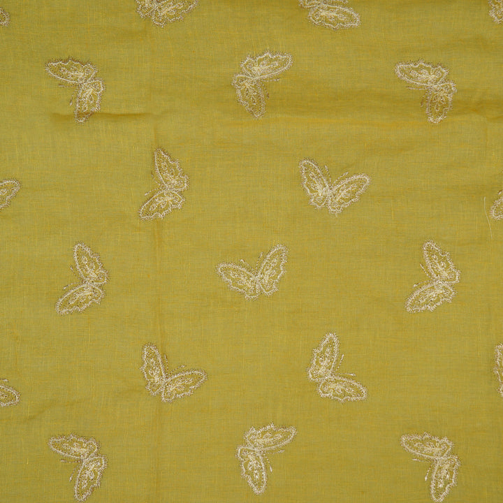 Farasha Buti on Gold Gauged Linen