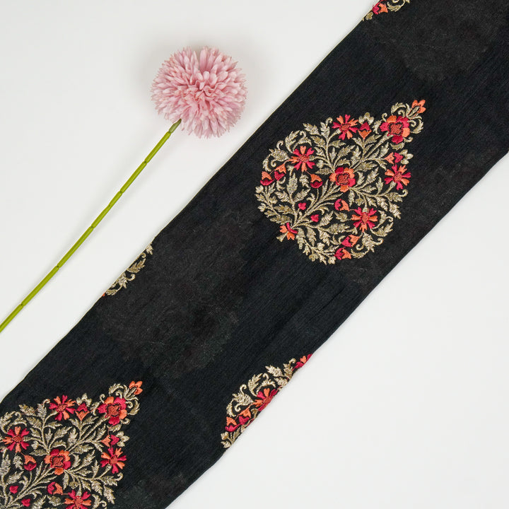 Shikha Buta on Black Munga Silk