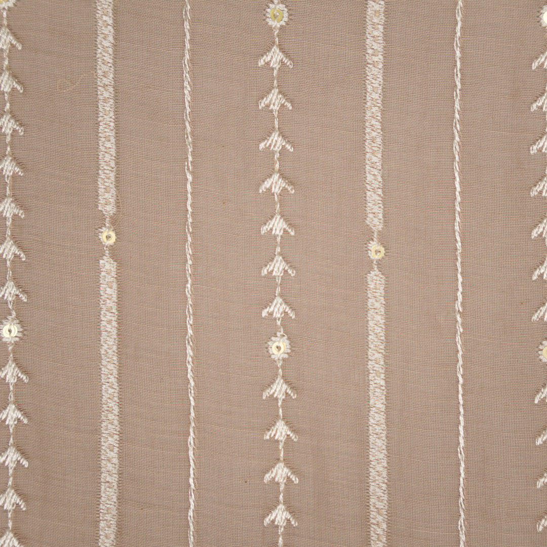 Tarang Jaal on Blush Cotton Silk Embroidered Fabric