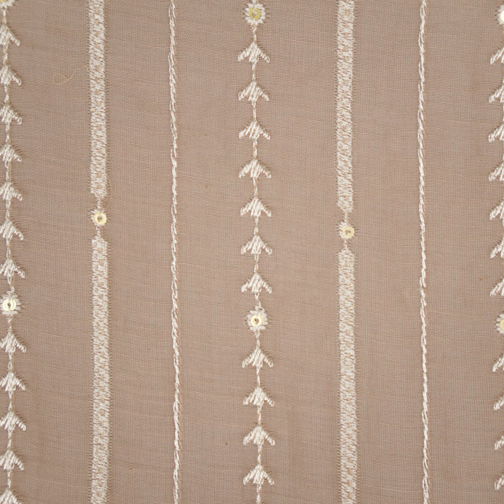 Tarang Jaal on Blush Cotton Silk Embroidered Fabric