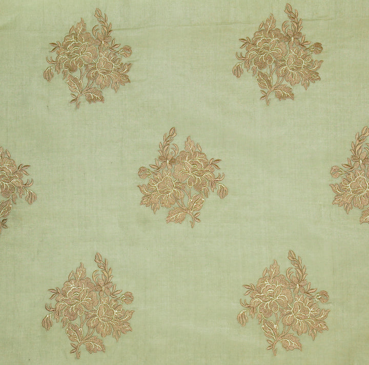 Ishita Buta on Moss Green Munga Silk