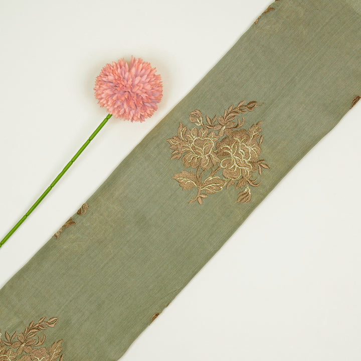 Ishita Buta on Moss Green Munga Silk