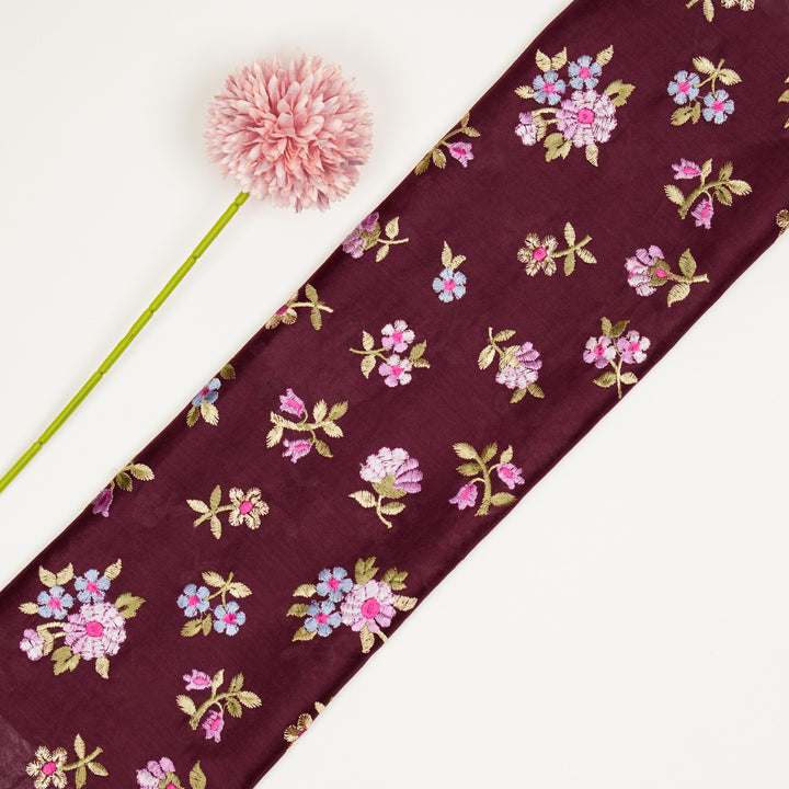 Shyra Buti on Magenta Silk Chanderi