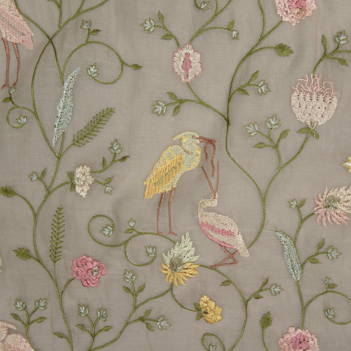 Arunima Jaal on Almond Cotton Silk Embroidered Fabric