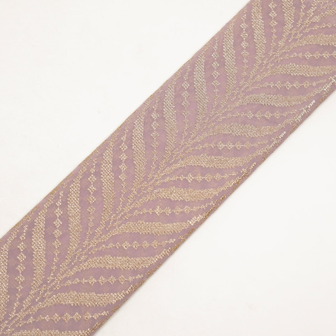Alfiya Jaal on Dusky Mauve Georgette Embroidered Fabric