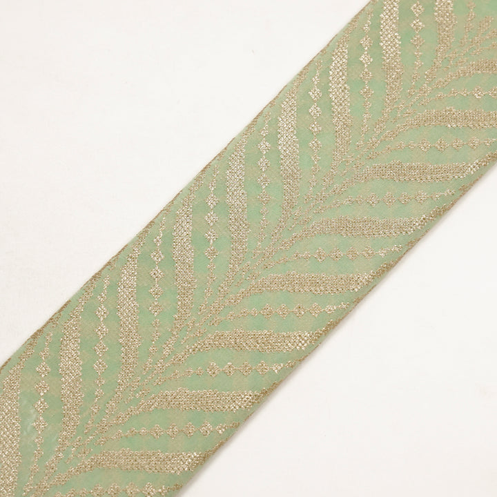 Alfiya Jaal on Sea Green Georgette Embroidered Fabric