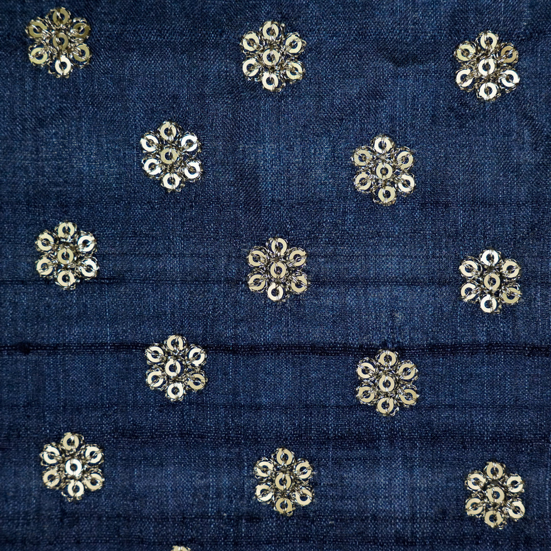 Rati Buti on Navy Blue Tussar Silk