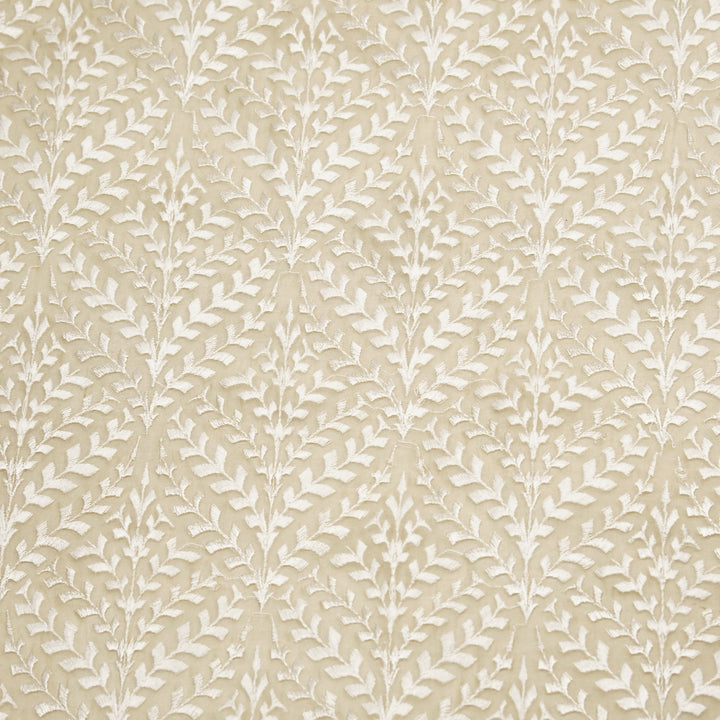 Aaditree Jaal on Light Olive Cotton Silk Embroidered Fabric
