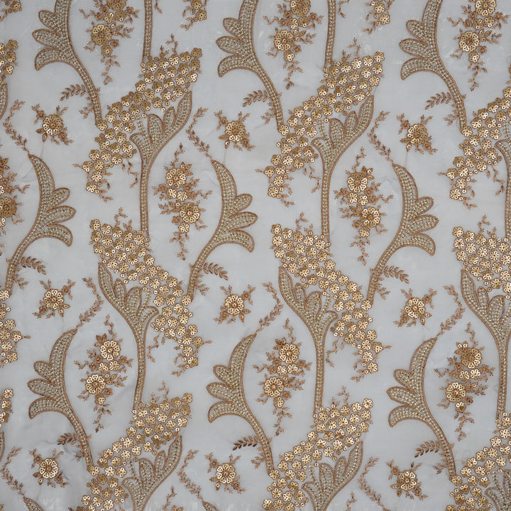 Nuha Jaal  On Sky Blue Semi Organza