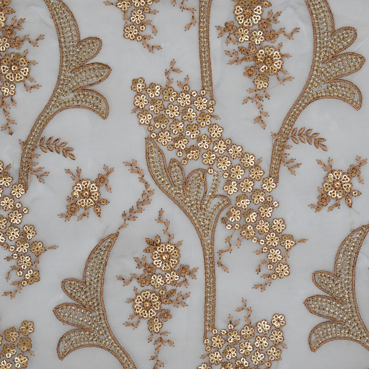 Nuha Jaal  On Sky Blue Semi Organza