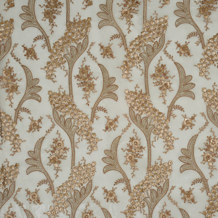 Nuha Jaal On Aqua Semi Organza