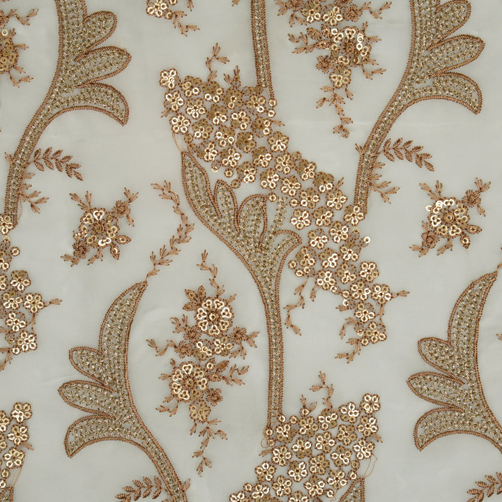 Nuha Jaal On Aqua Semi Organza