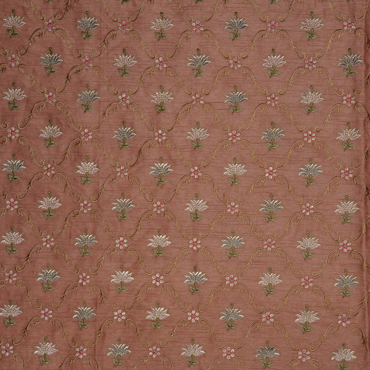 Anila Jaal on Onion Dola Silk Embroidered Fabric