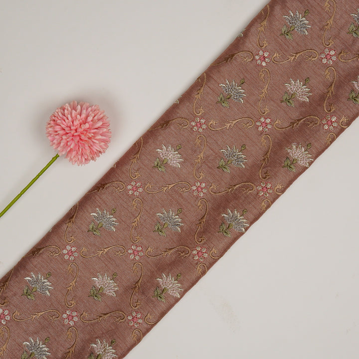 Anila Jaal on Onion Dola Silk Embroidered Fabric