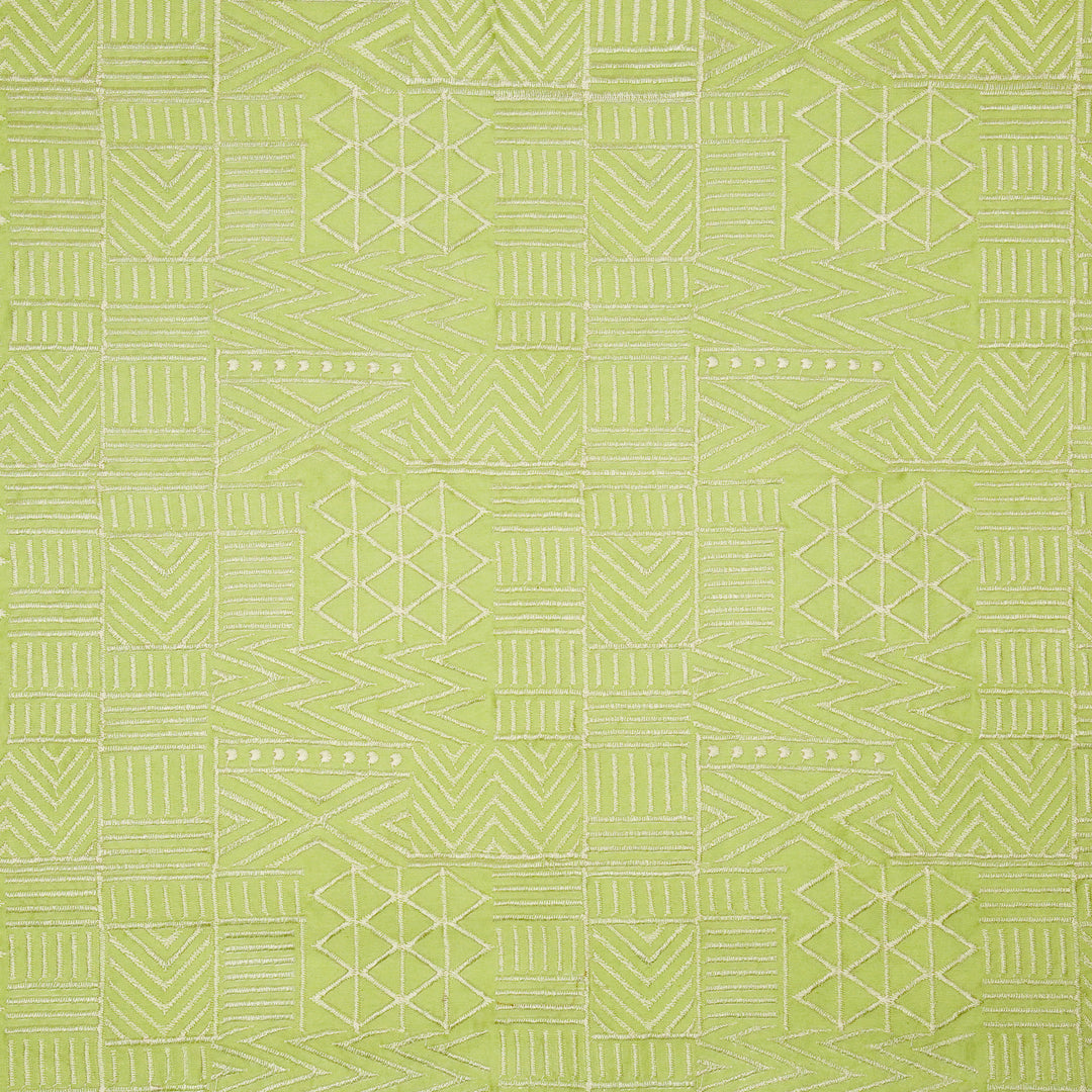 Mehraab Jaal on Pista Luxe Silk Chanderi Embroidered Fabric