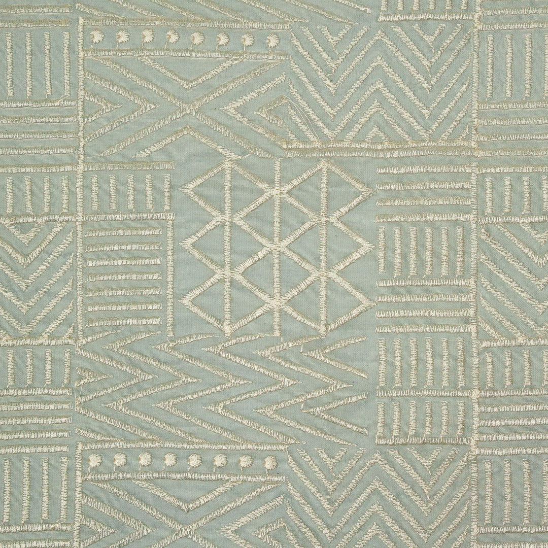 Mehraab Jaal on Steel Grey Luxe Silk Chanderi Embroidered Fabric