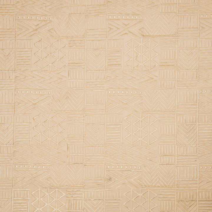 Mehraab Jaal on Light Blush  Luxe Silk Chanderi Embroidered Fabric