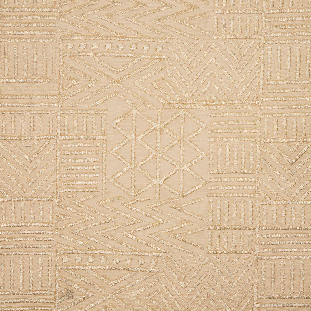 Mehraab Jaal on Light Blush  Luxe Silk Chanderi Embroidered Fabric