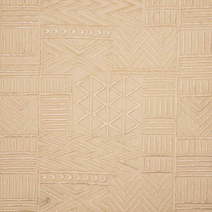 Mehraab Jaal on Light Blush  Luxe Silk Chanderi Embroidered Fabric