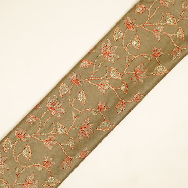 Manjusha Jaal on Mouse Luxe Silk Chanderi Embroidered Fabric