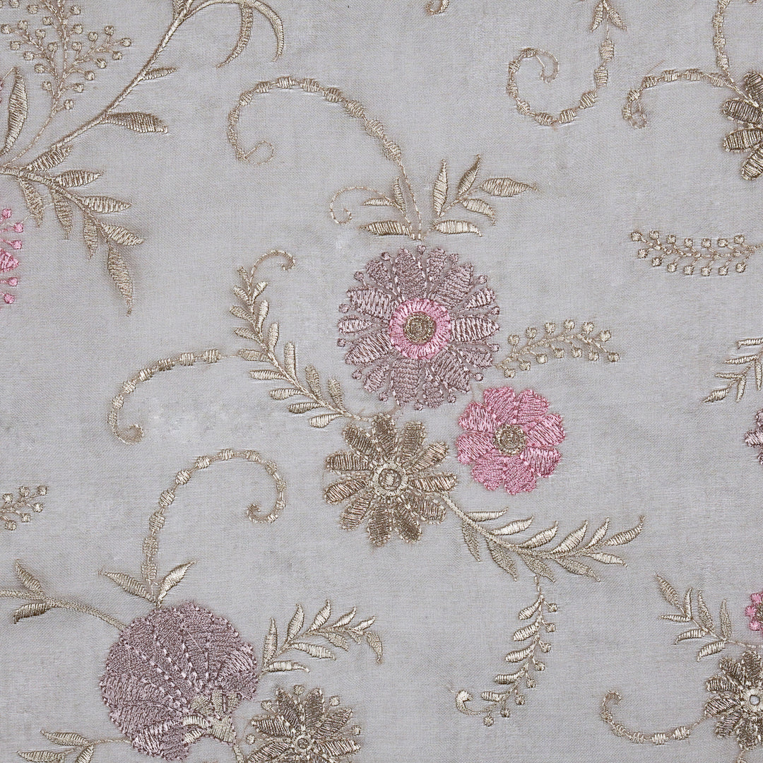 Munira Floral Jaal On Mouse Semi Organza