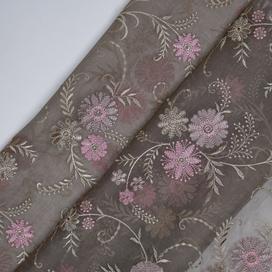 Munira Floral Jaal On Mouse Semi Organza