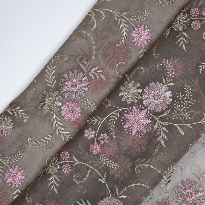 Munira Floral Jaal On Mouse Semi Organza