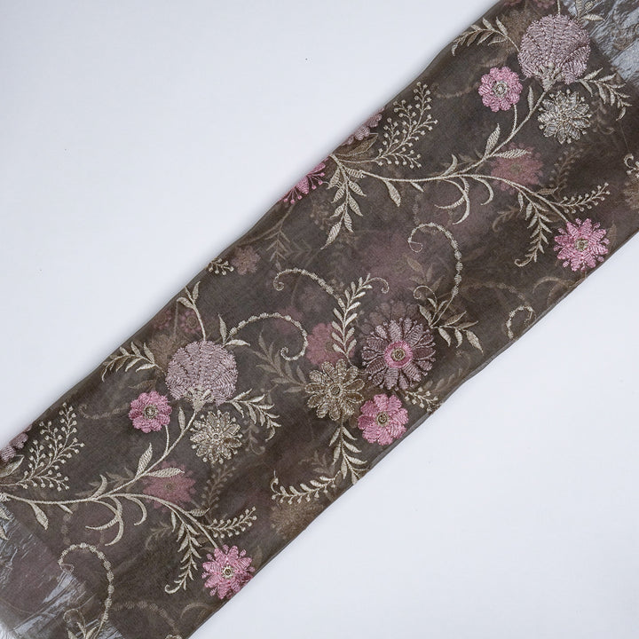 Munira Floral Jaal On Mouse Semi Organza