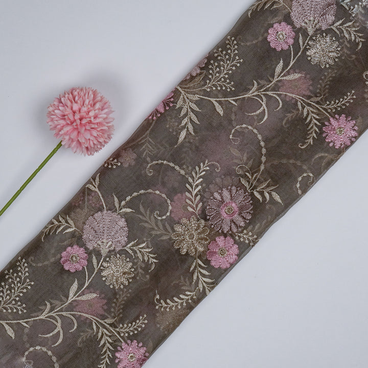 Munira Floral Jaal On Mouse Semi Organza