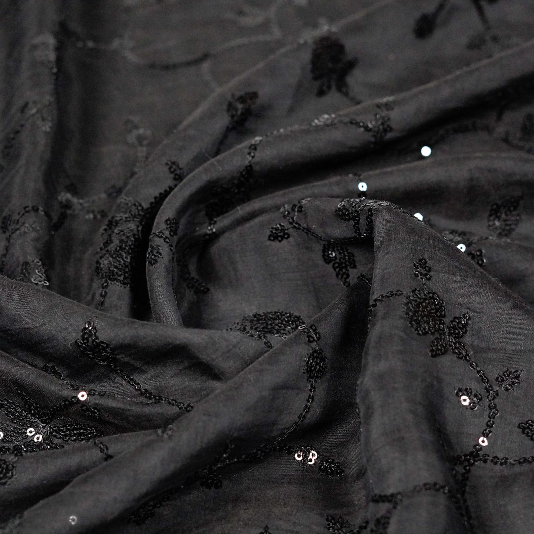 Ramya Jaal on Black Cotton Silk