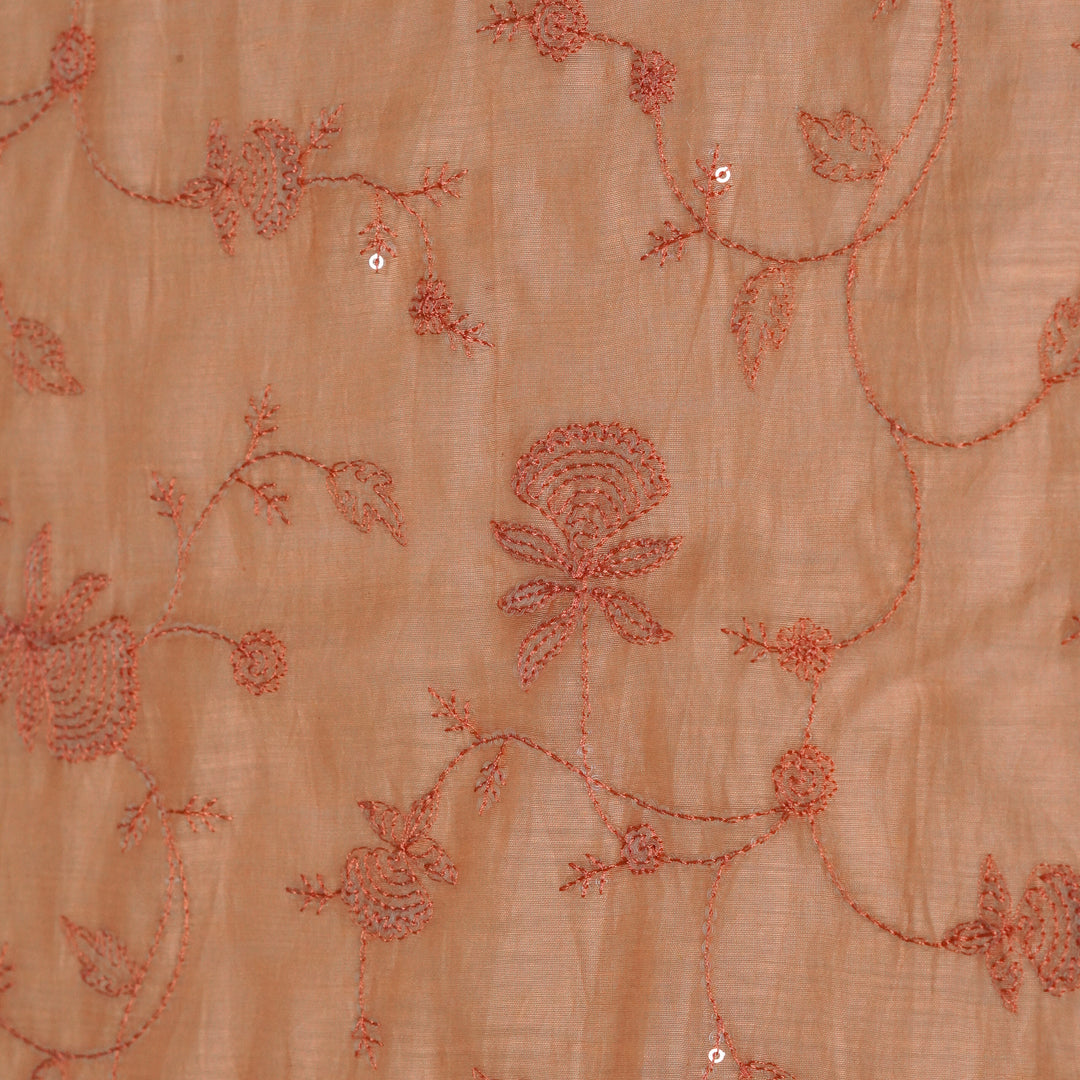 Ramya Jaal on Peach Cotton Silk