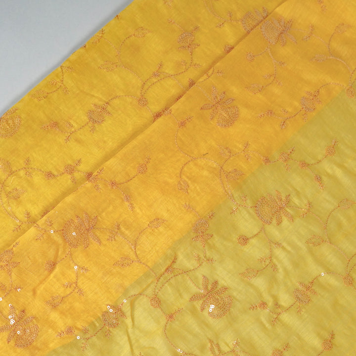 Ramya Jaal on Mustard Yellow Cotton Silk