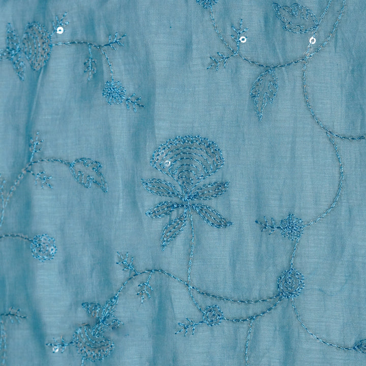 Ramya Jaal on Turquoise Cotton Silk