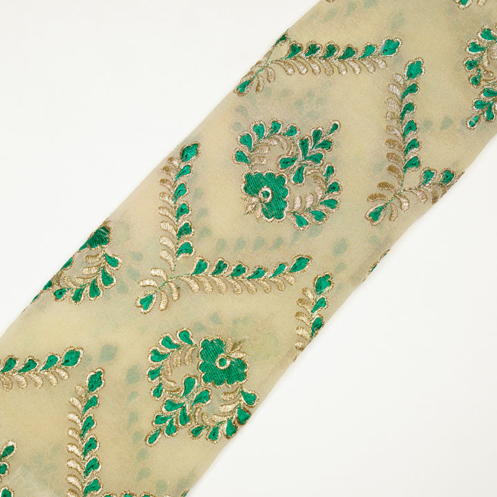 Rounaq Jaal on Cream Semi Georgette Embroidered Fabric